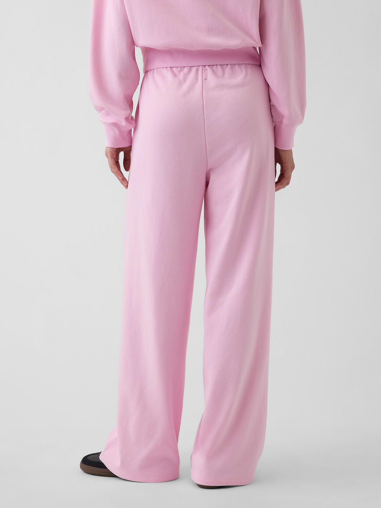 Mid Rise VintageSoft Terry Loose Sweatpants - Light pink