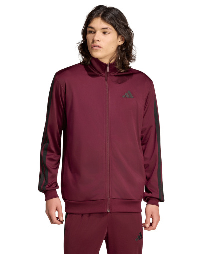 adidas Men's 3-Stripes Tricot Track Jacket - Maroon