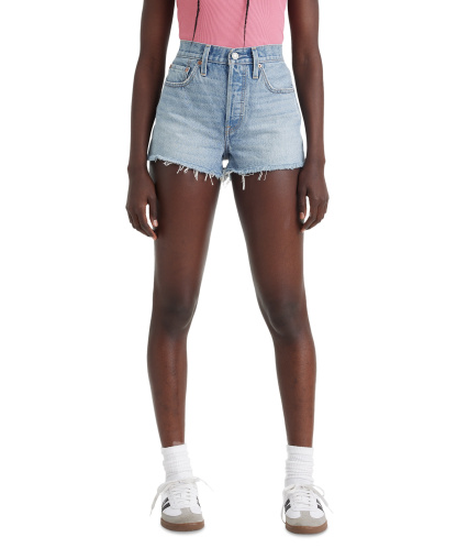 Levi's Women's 501 Button Fly Cotton High-Rise Denim Shorts - Micro Vibes