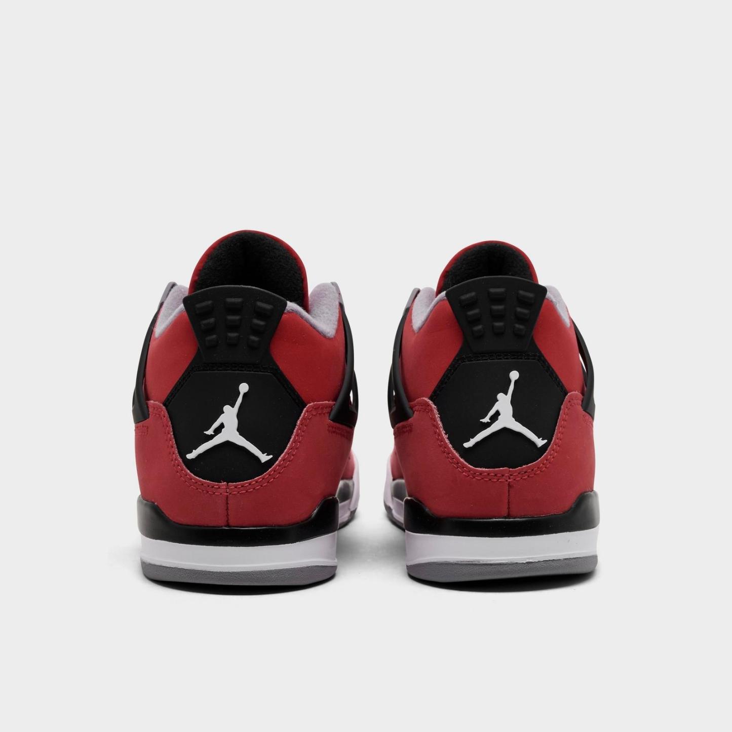 Little Kids' Air Jordan Retro 4 Basketball Shoes - Black/Infrared 23/Bright Mango - view 4