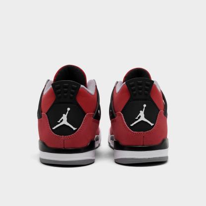 Little Kids' Air Jordan Retro 4 Basketball Shoes - Black/Infrared 23/Bright Mango - view 4