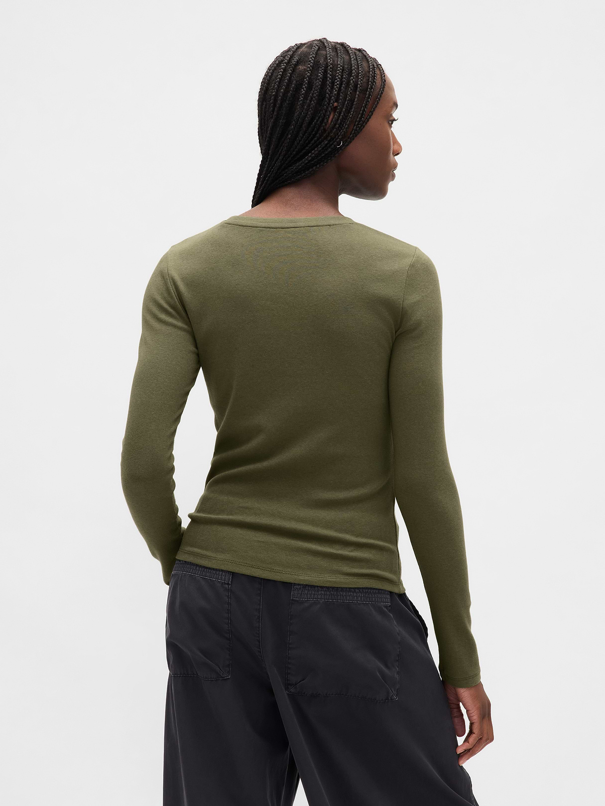 Modern Crewneck T-Shirt - Army jacket green