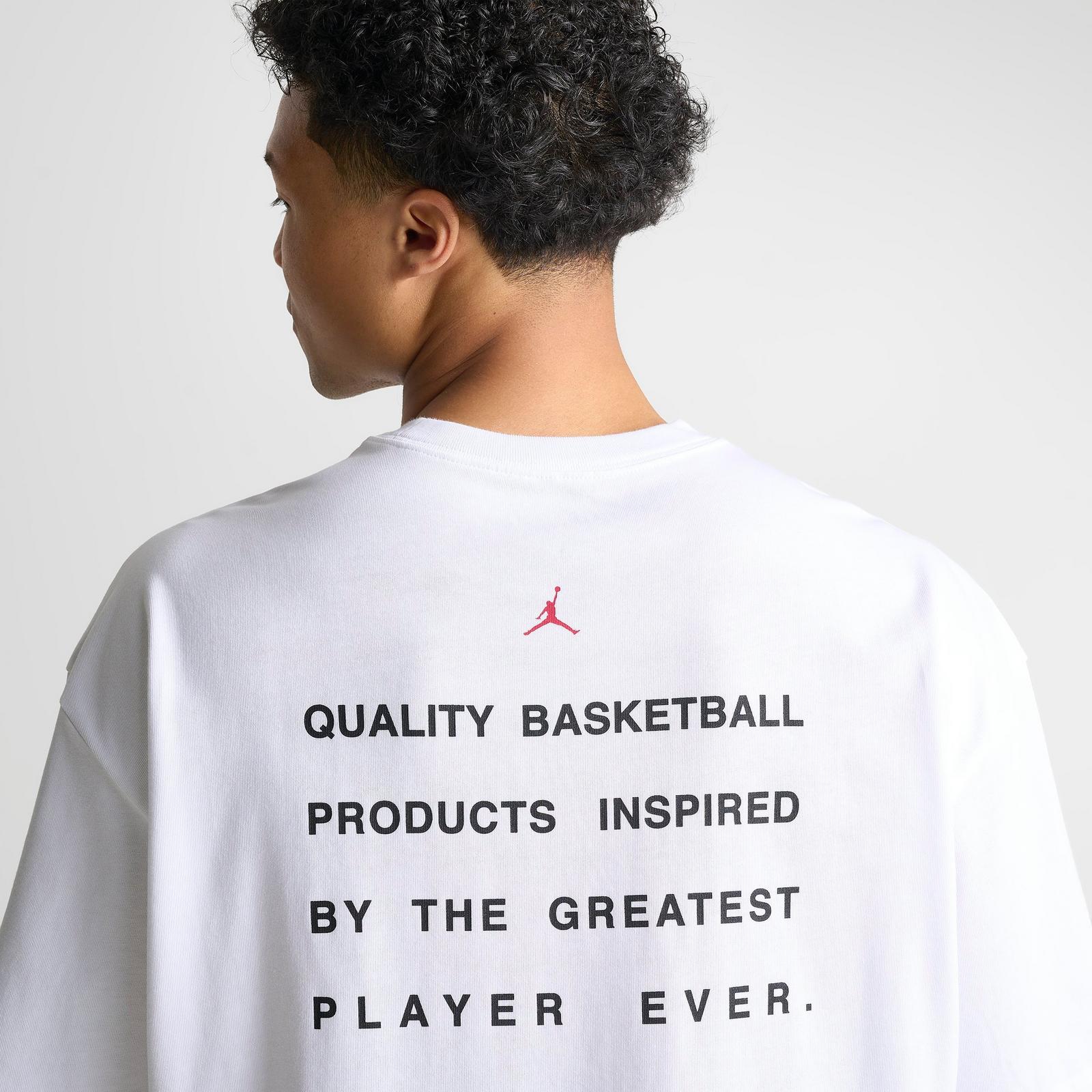 Men's Jordan Flight Script T-Shirt - White/Gym Red - view 6