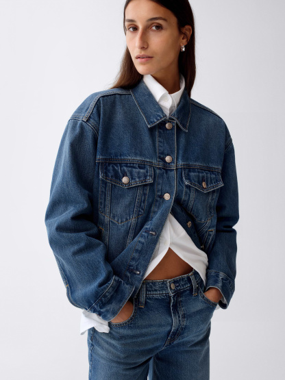 Oversized Icon Denim Jacket - Medium wash
