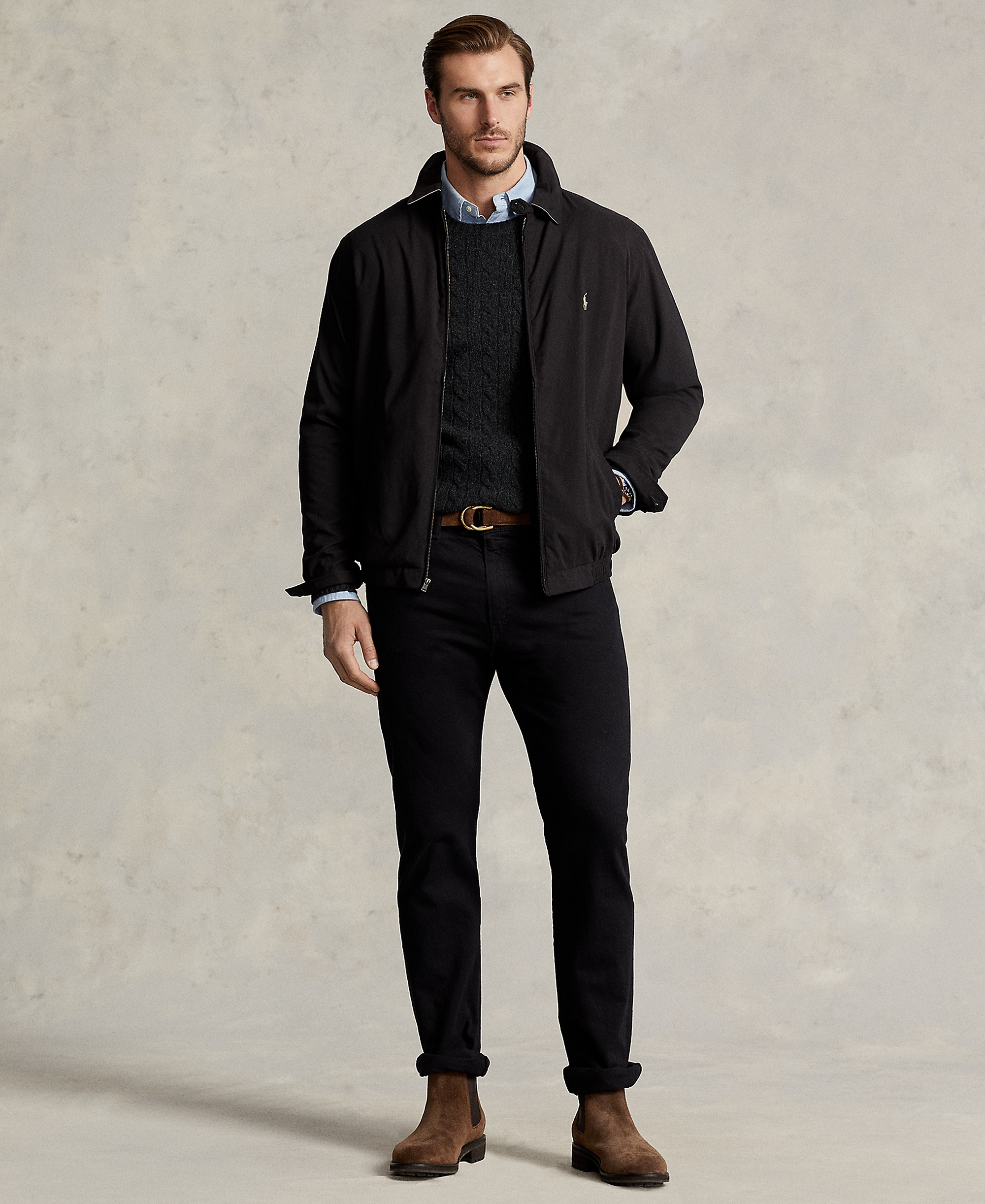 Polo Ralph Lauren Men's Big & Tall Bi-Swing Windbreaker Jackets - RL Black
