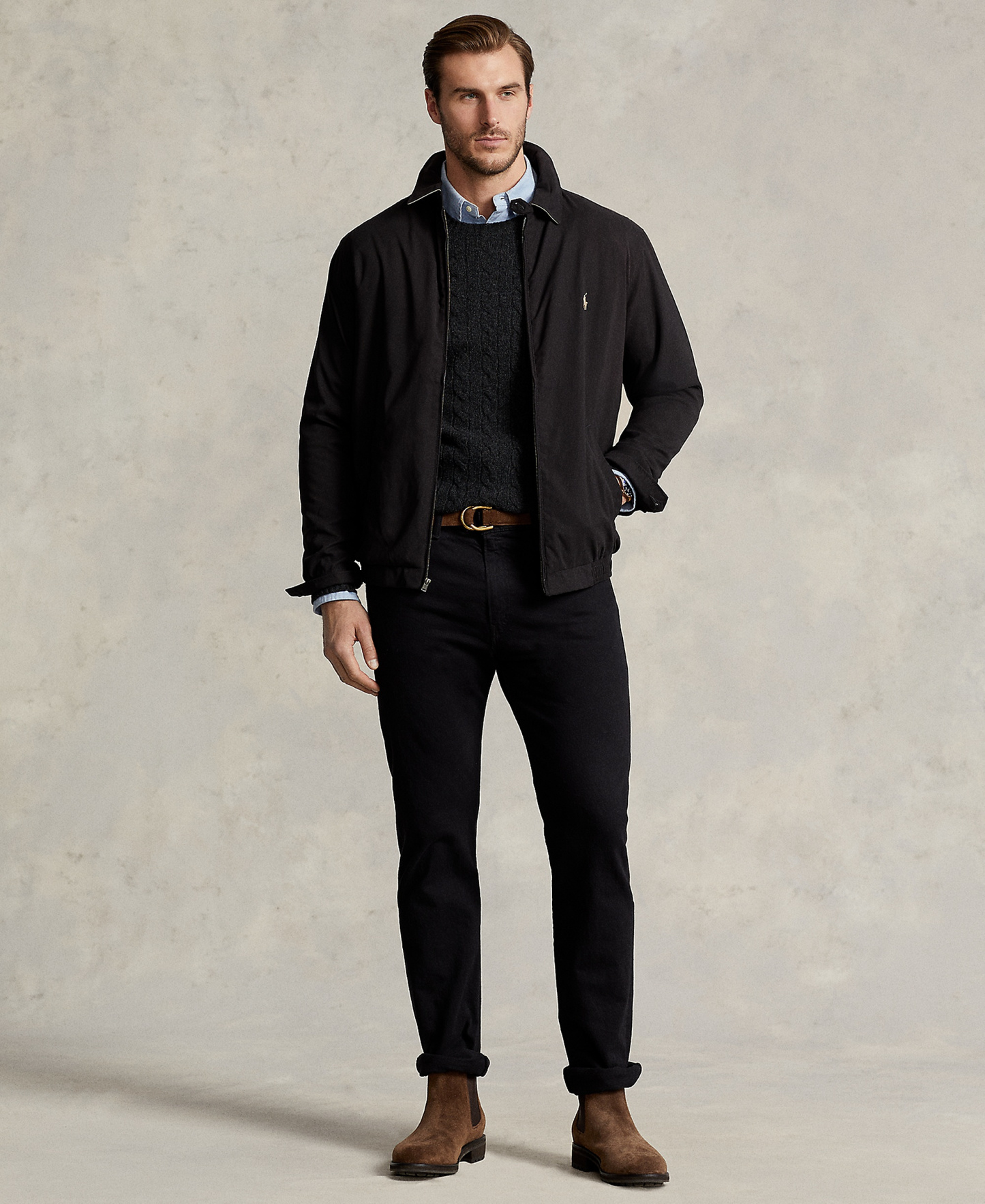 Polo Ralph Lauren Men's Big & Tall Bi-Swing Windbreaker Jackets - RL Black