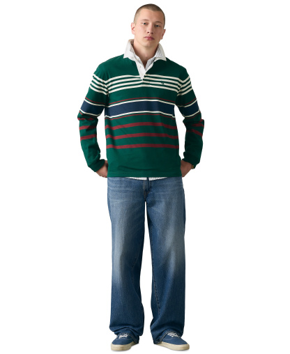 Levi's Men's Union Rugby Long-Sleeve Polo Shirt - Ponderosa