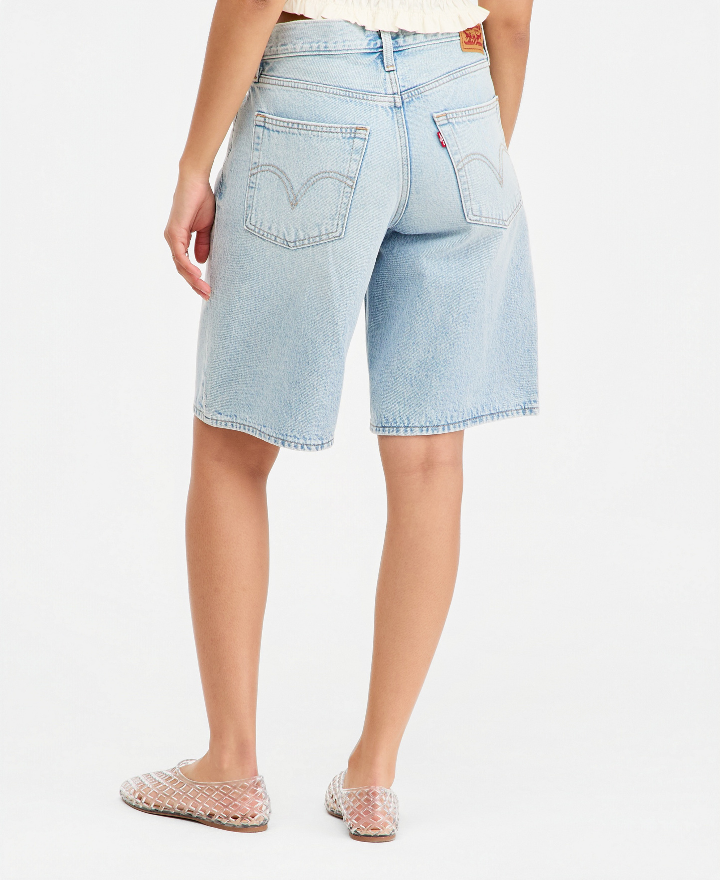 Levi's Women's Mid-Rise Baggy Jort - Abraided Art Jort