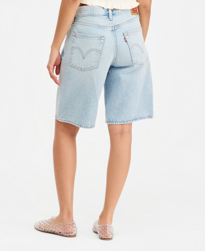 Levi's Women's Mid-Rise Baggy Jort - Abraided Art Jort