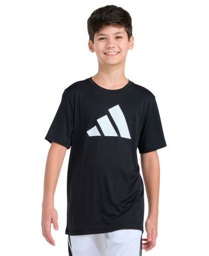 adidas Boys' 8-20 Graphic Print Crewneck T-Shirt - Black