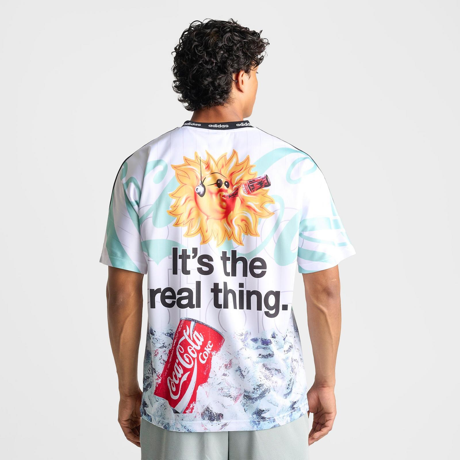 Men's adidas Originals x Coca-Cola Mashup Soccer Jersey - White/Multi - view 3