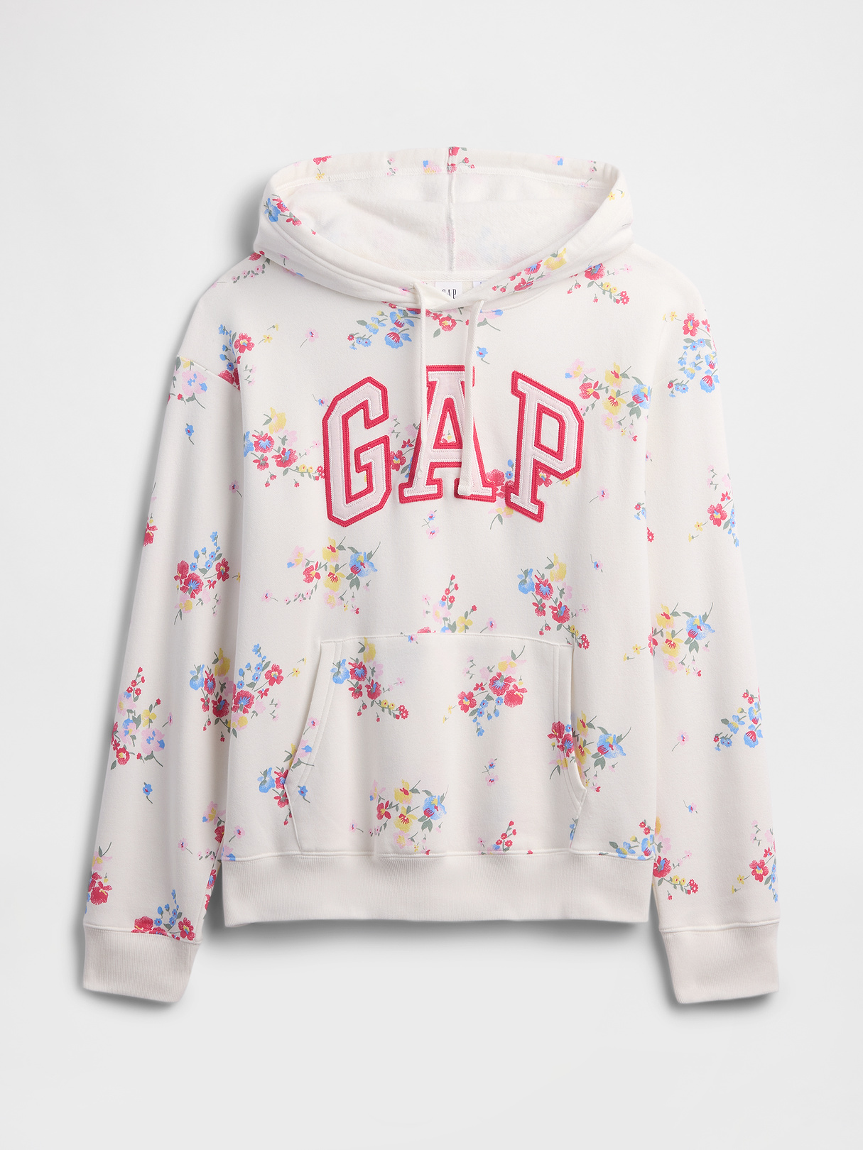 Relaxed Gap Logo Hoodie - White multi floral