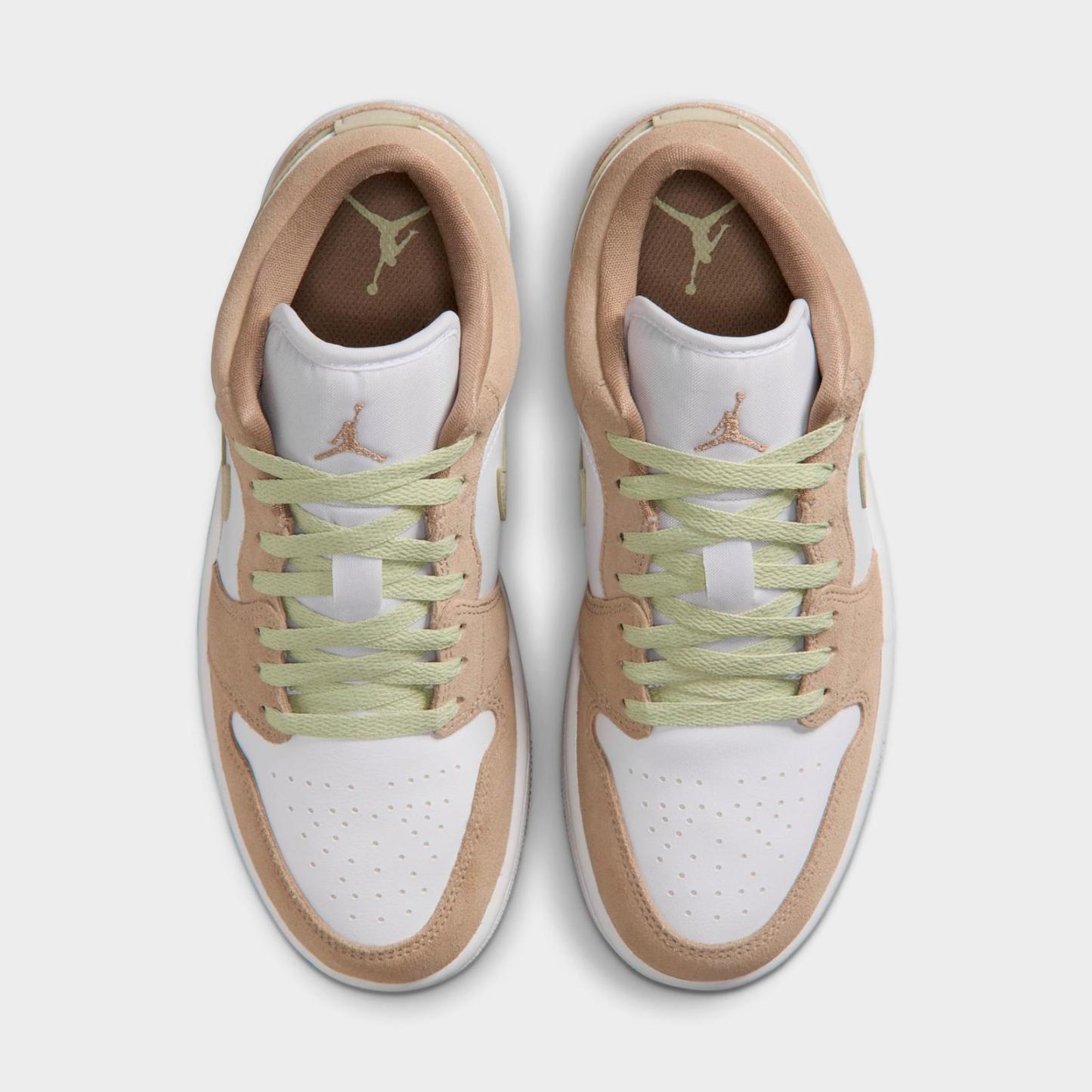 Women's Air Jordan Retro 1 Low Casual Shoes - Khaki/Olive Aura/Sail/White - view 5