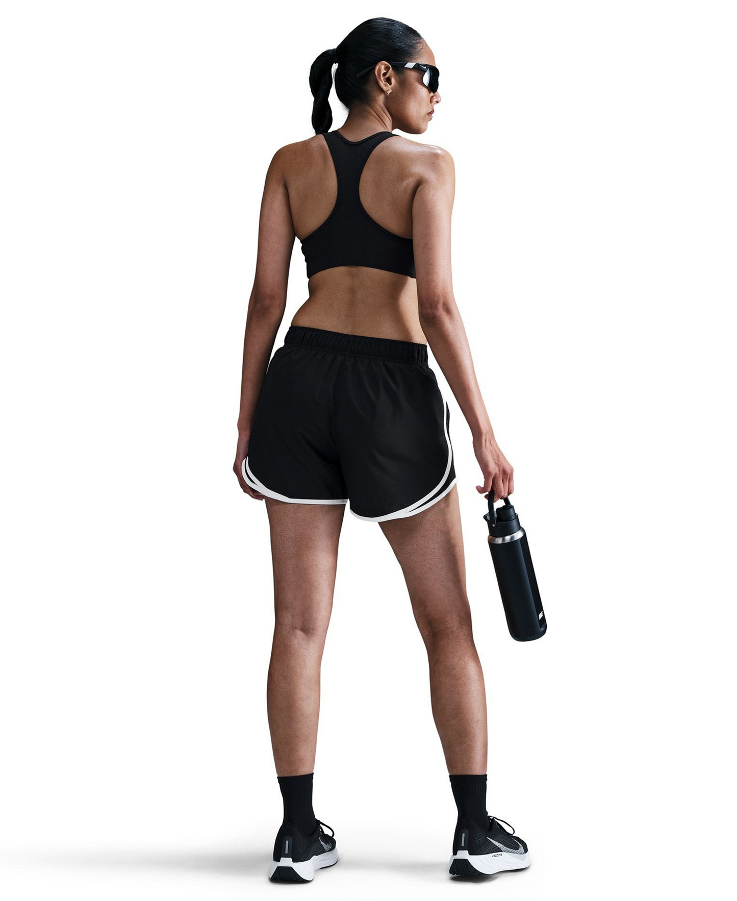 Nike Women's Tempo Dri-FIT Mid-Rise Running Shorts - Black/White