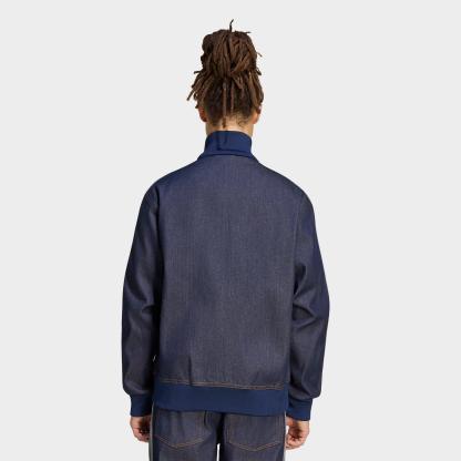Men's adidas Originals Firebird Adicolor Raw Denim Full-Zip Track Top - Indigo Denim