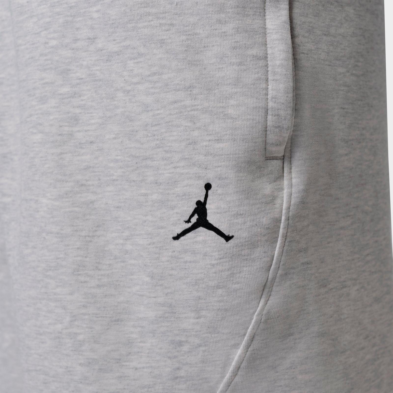 Men's Jordan Sport Hoop Fleece Shorts - Grey Heather/Pale Grey/Black - view 6