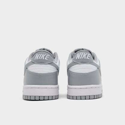 Big Kids' Nike Dunk Low Casual Shoes - White/Light Smoke Grey/White