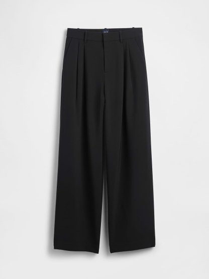 365 High Rise Pleated Trousers - Black