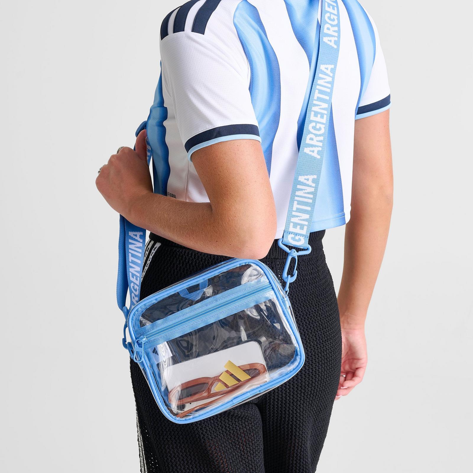 adidas Argentina Official Emblem Clear Bag - Clear/Blue - view 2