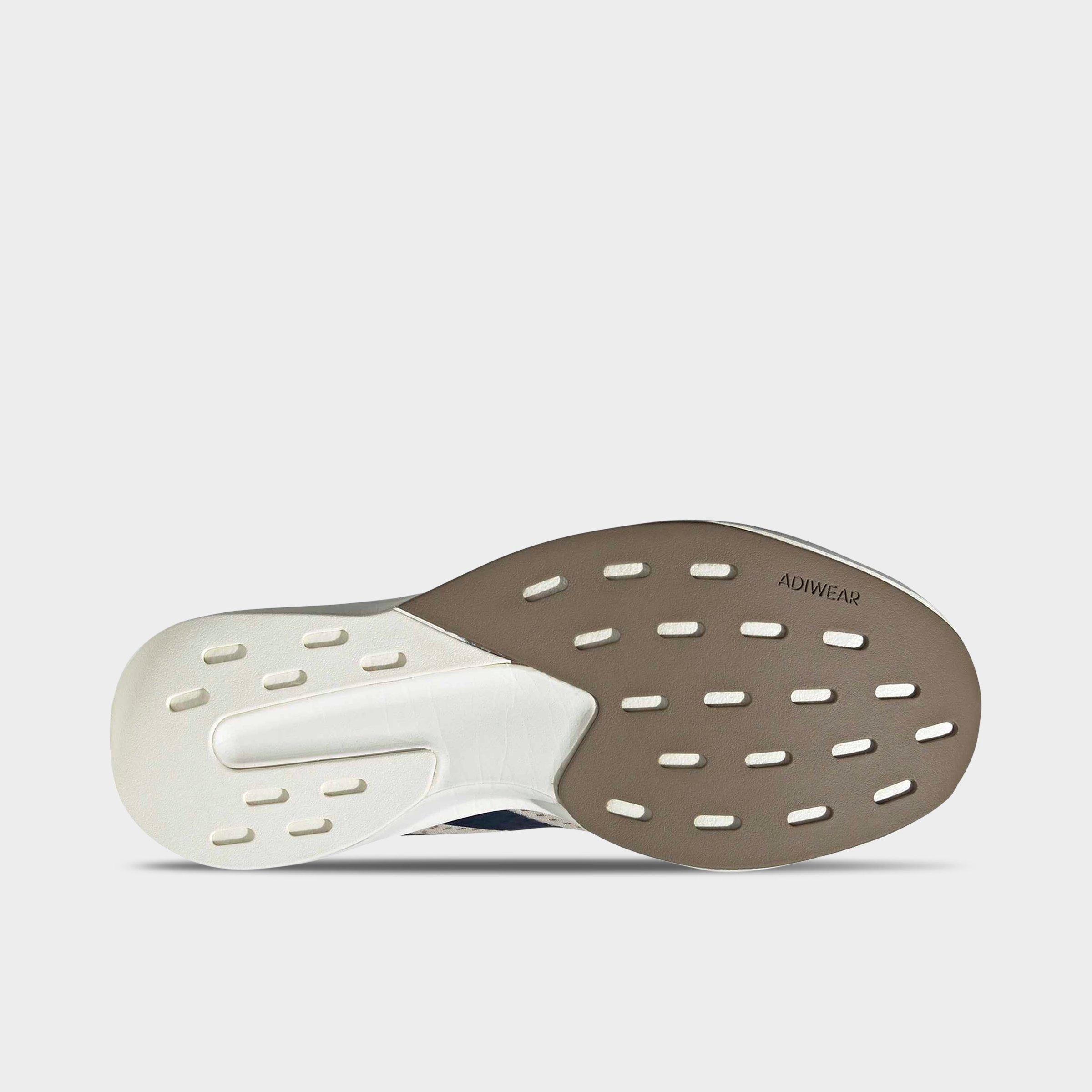 Men's adidas Adizero Pacer Running Shoes - Khaki/Night Indigo/Core White - Bottom view