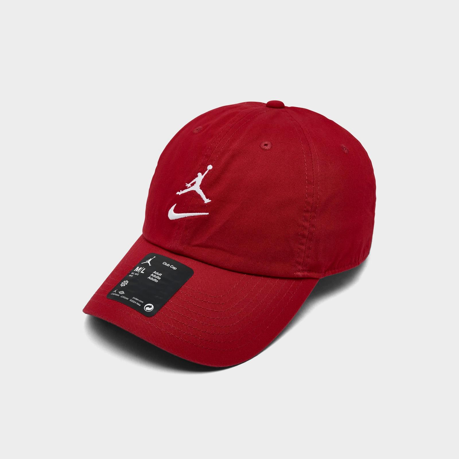 Jordan Stacked Logo Club Strapback Hat - Red - view 3