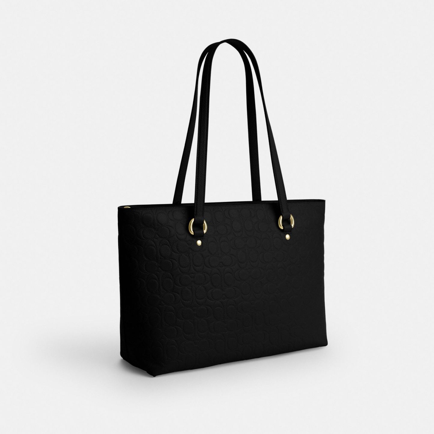 Station Tote Bag In Signature Leather - Gold/Black - view 5
