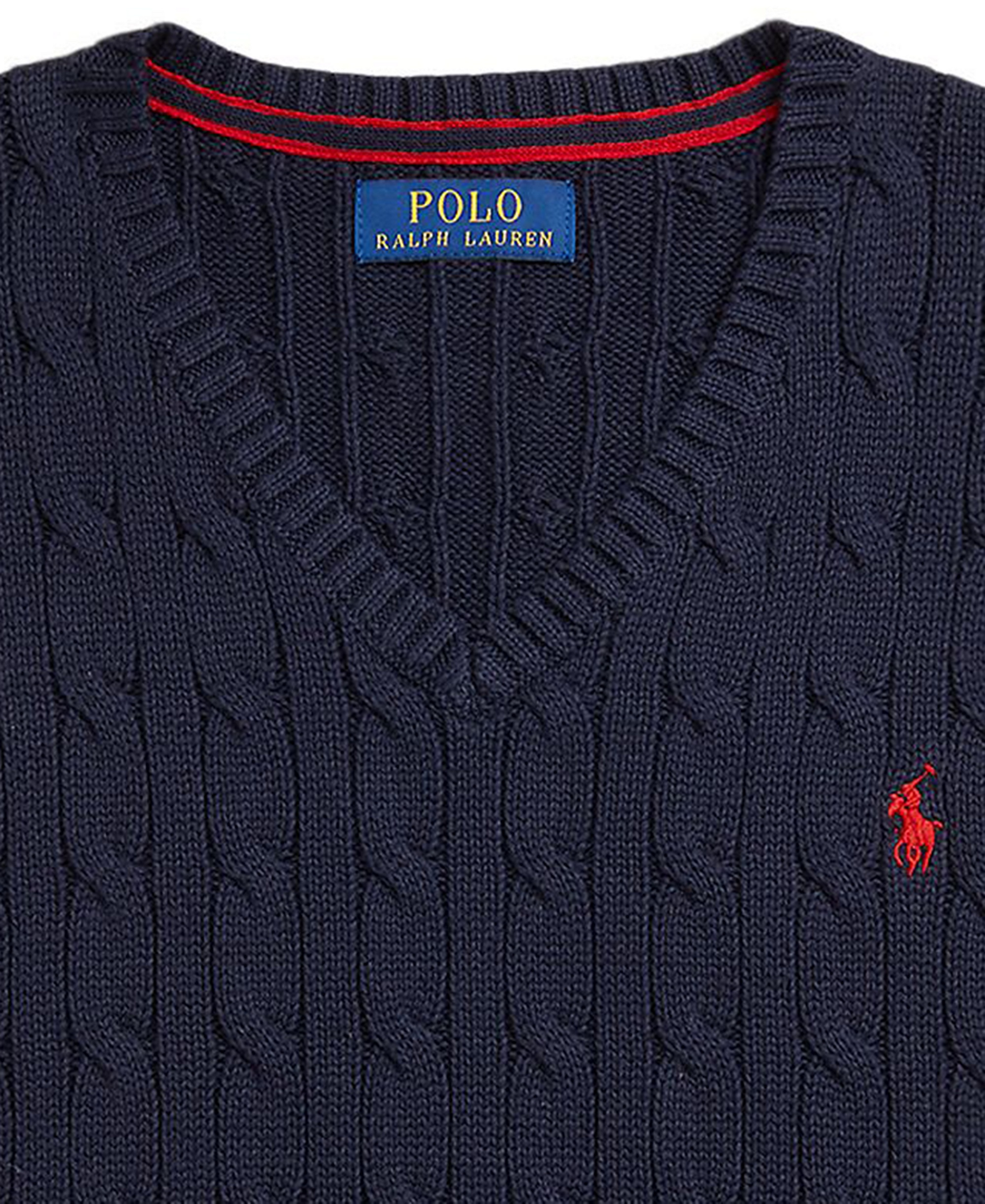 Polo Ralph Lauren Big Boys Cable- Knit Sweater Vest - RL Navy