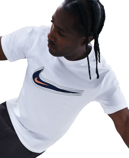 Nike Men's Swoosh Logo Crewneck T-Shirt - White