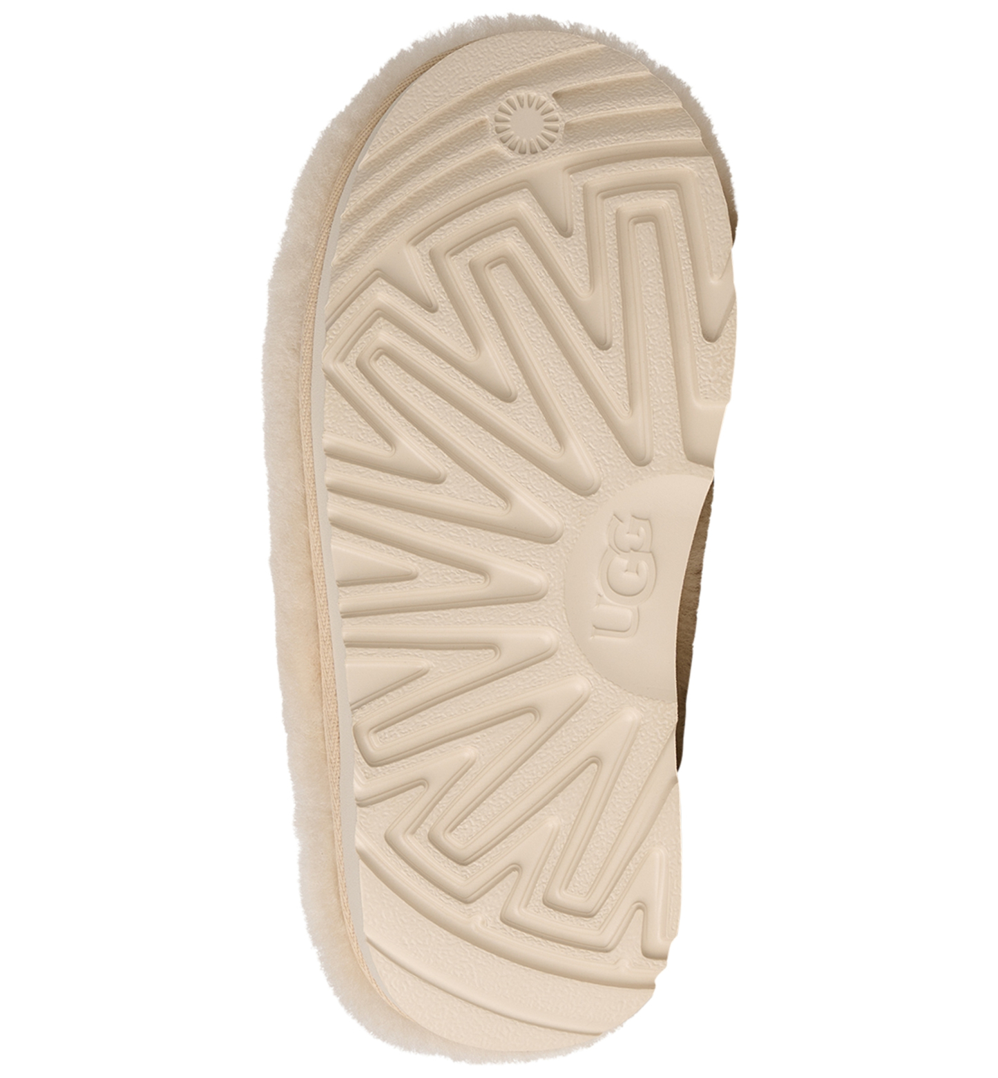UGG® Kids Classic Fluffed Slip-On Slippers - Natural