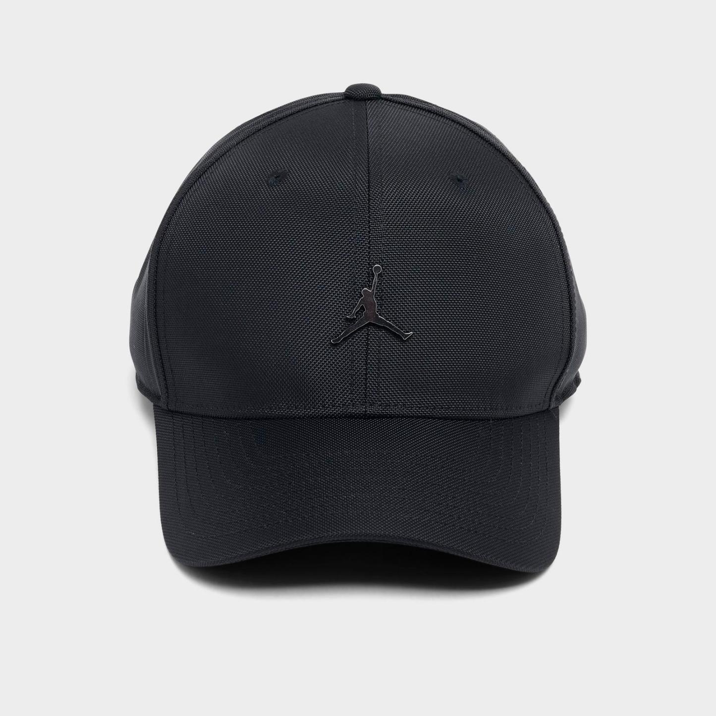 Jordan Rise Structured Metal Jumpman Strapback Hat - Black/Gunmetal - view 8