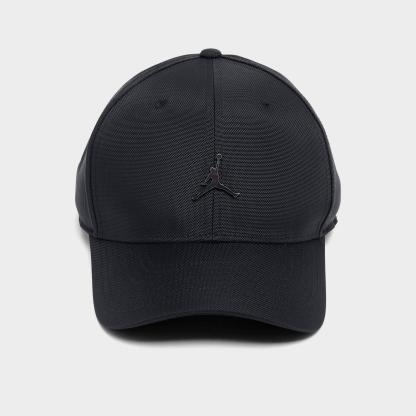 Jordan Rise Structured Metal Jumpman Strapback Hat - Black/Gunmetal - view 8