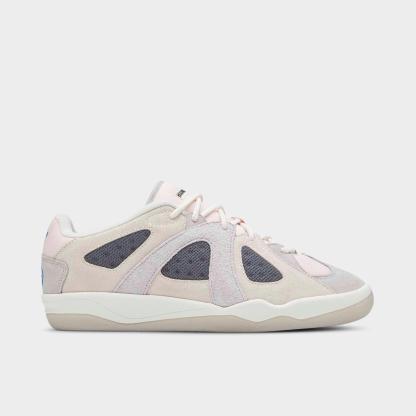 Men's adidas Originals Badbo 1.1 Bad Bunny Casual Shoes - Chalk White/Grey/Pink - Left shoe facing left. Outside of the shoe.