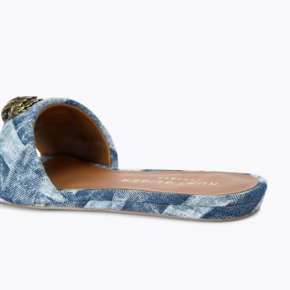 Kurt Geiger London Kensington Flat Sandal - Blue - view 4