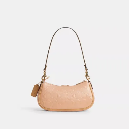 Ashton Mini Shoulder Bag In Signature Leather - Gold/Faded Blush - view 5