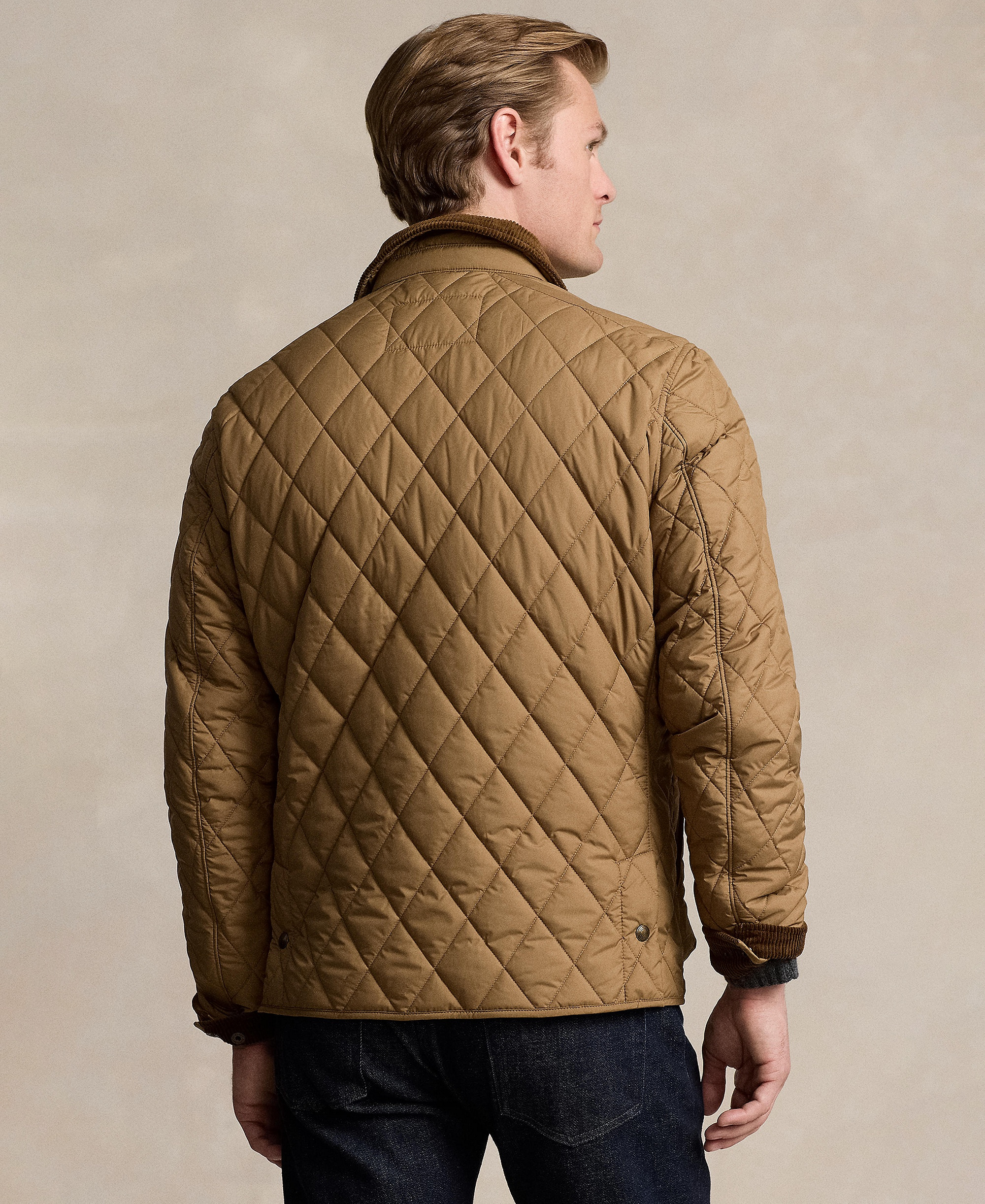 Polo Ralph Lauren Men's Beaton Quilted Water-Repellent Full-Zip Jacket - Honey Brown