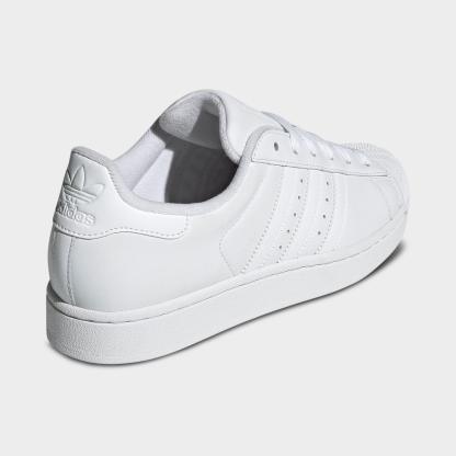 Women's adidas Originals Superstar II Casual Shoes - Cloud White/Cloud White/Core Black - Back view