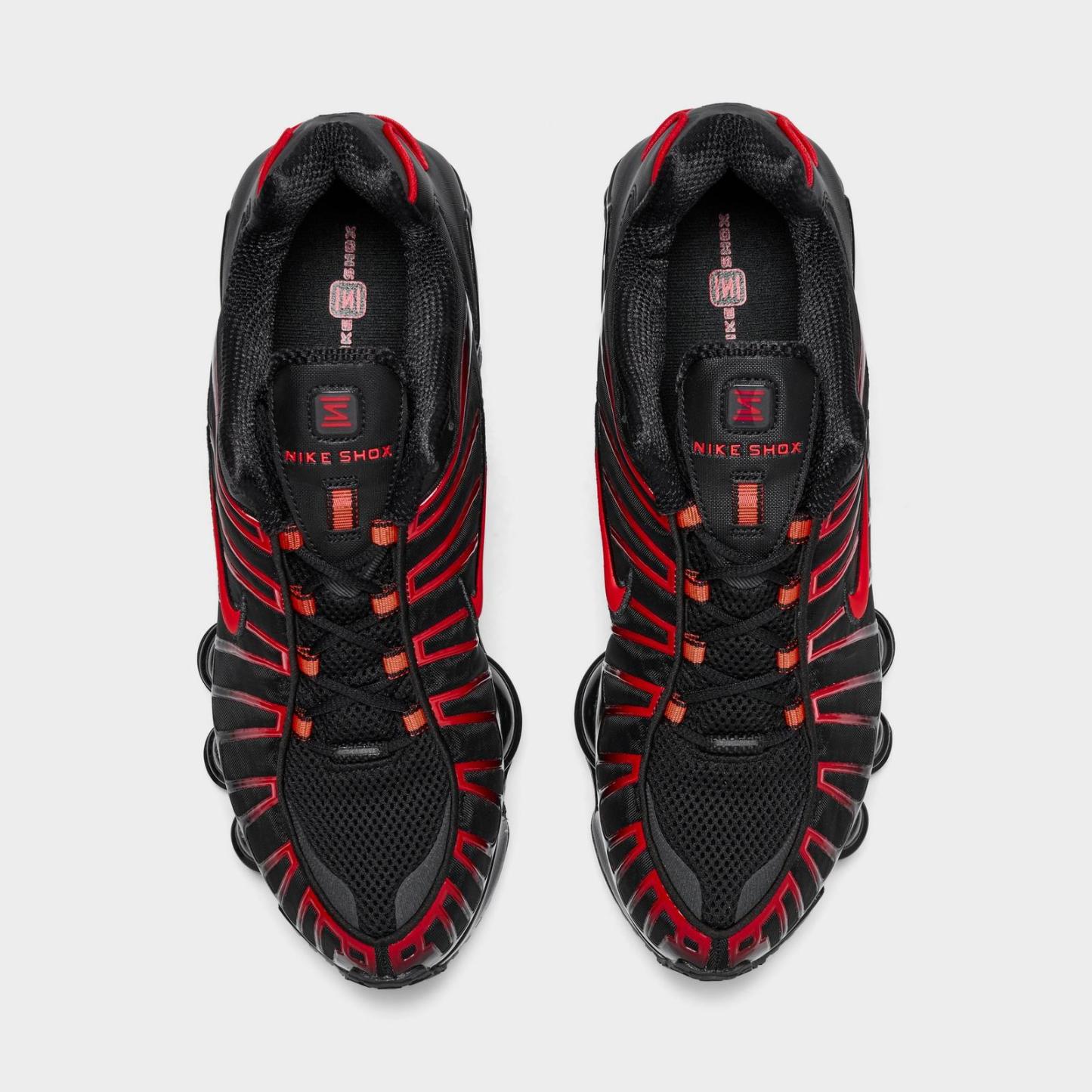 Men's Nike Shox TL Casual Shoes - Black/Black/Light Crimson
