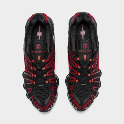 Men's Nike Shox TL Casual Shoes - Black/Black/Light Crimson
