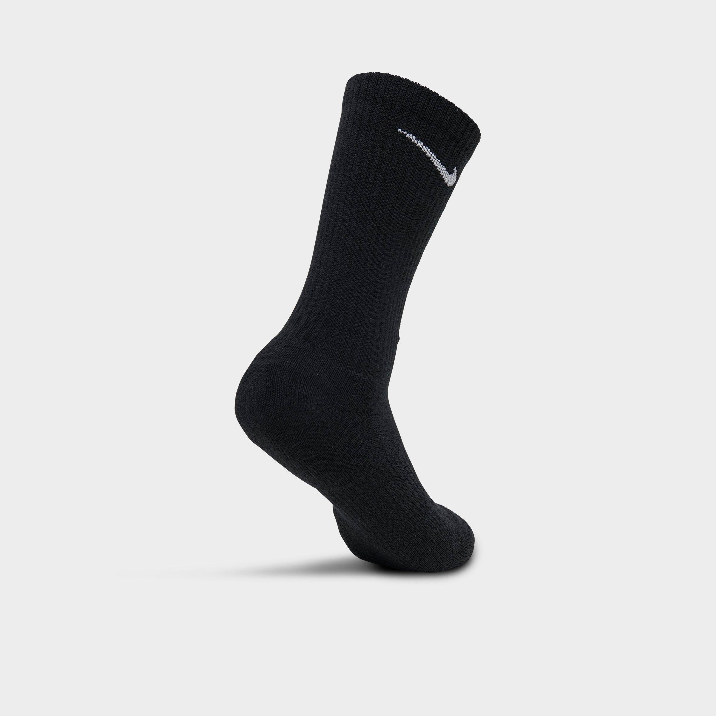Nithtke Everyday Cushioned Training Crew Socks (3-Pack) - Black/White