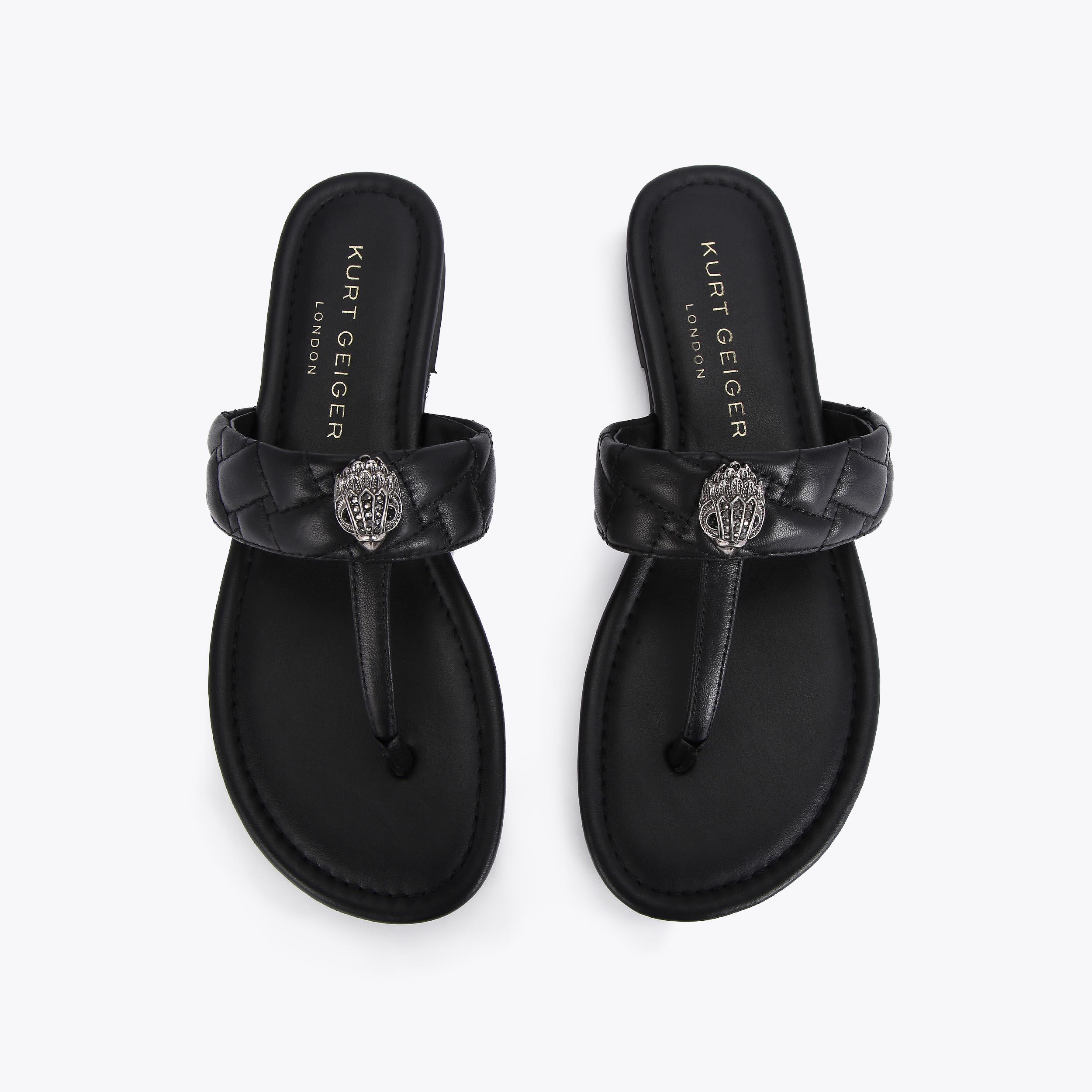 Kurt Geiger London Kensington T-bar Sandal - Black - view 3