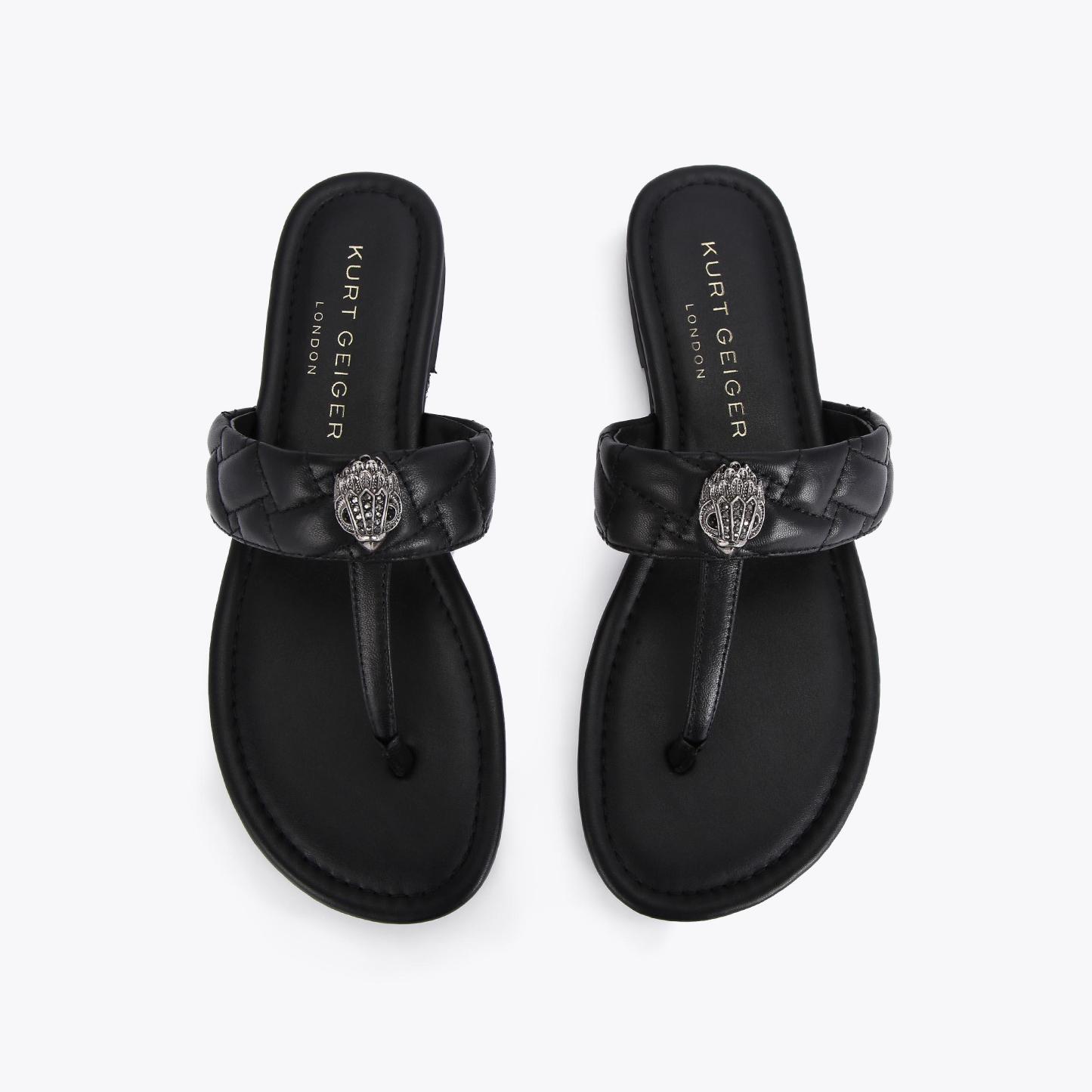 Kurt Geiger London Kensington T-bar Sandal - Black - view 3