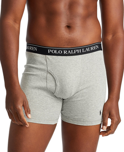 Polo Ralph Lauren Men's 3-Pack Classic Cotton Boxer Briefs - Andover / Madison / Black