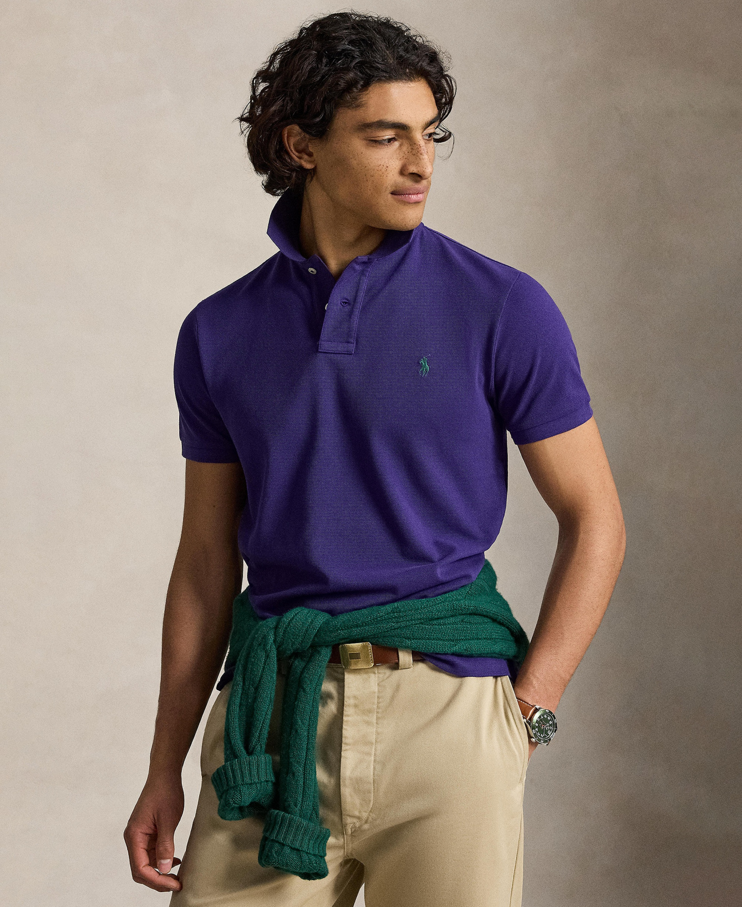 Polo Ralph Lauren Men's Classic-Fit Mesh Polo Shirt - Medievel Purple/C5200
