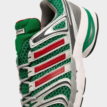 Men's adidas Adistar Control 5 Casual Shoes - Bold Green/Better Scarlet/Core Black - view 3