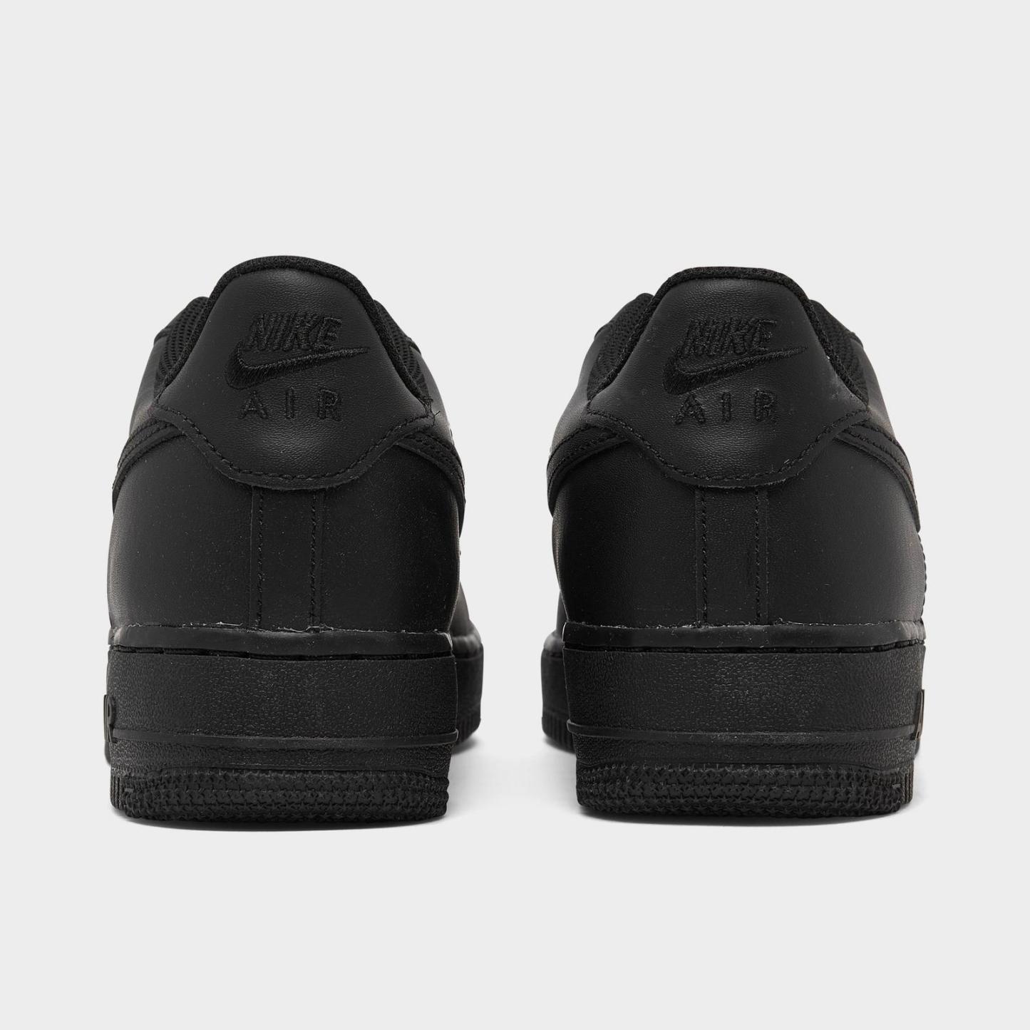 Big Kids' Nike Air Force 1 Low Casual Shoes - Black/Black