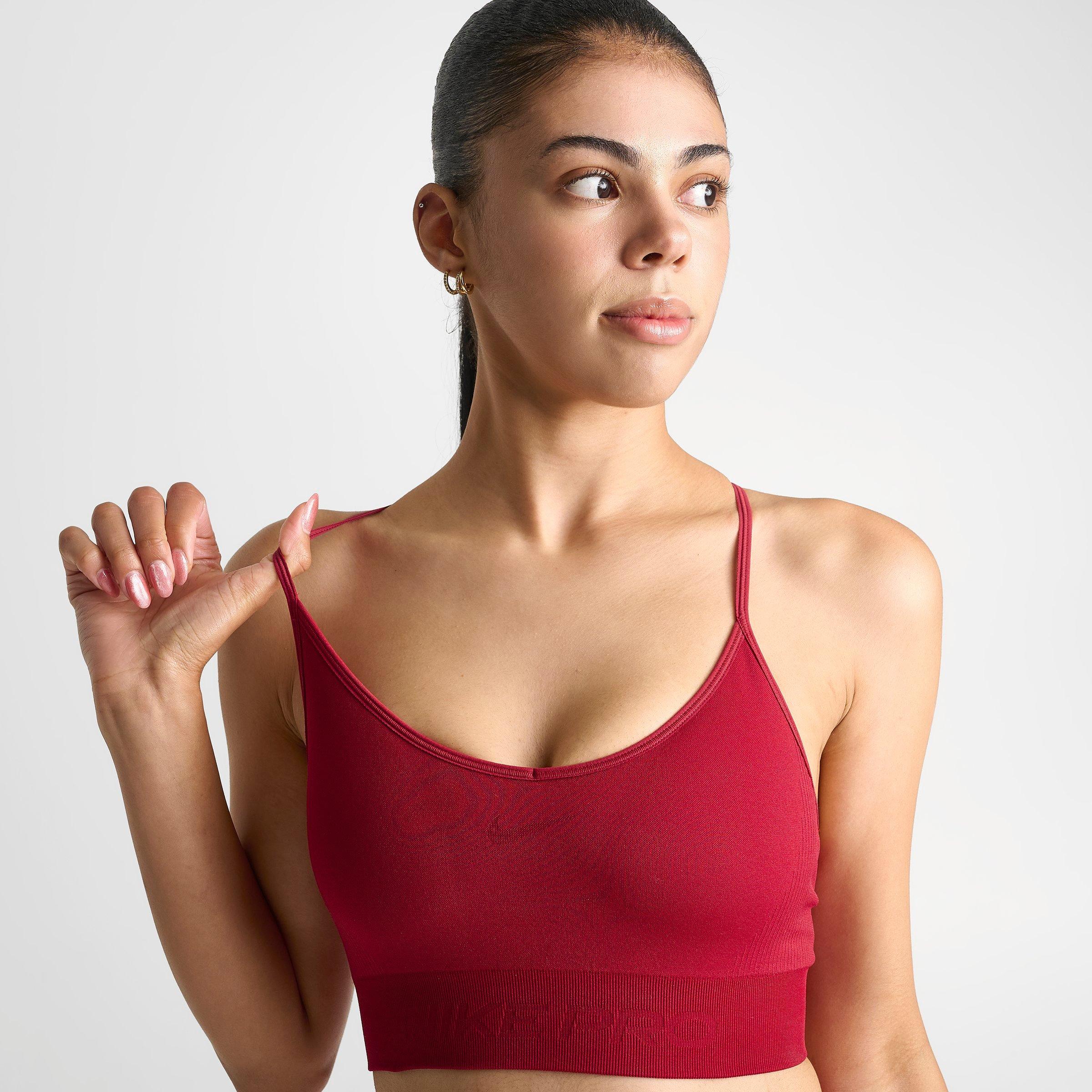 Women's Nithtke Pro Seamless Light-Support Padded Sports Bra - Tough Red