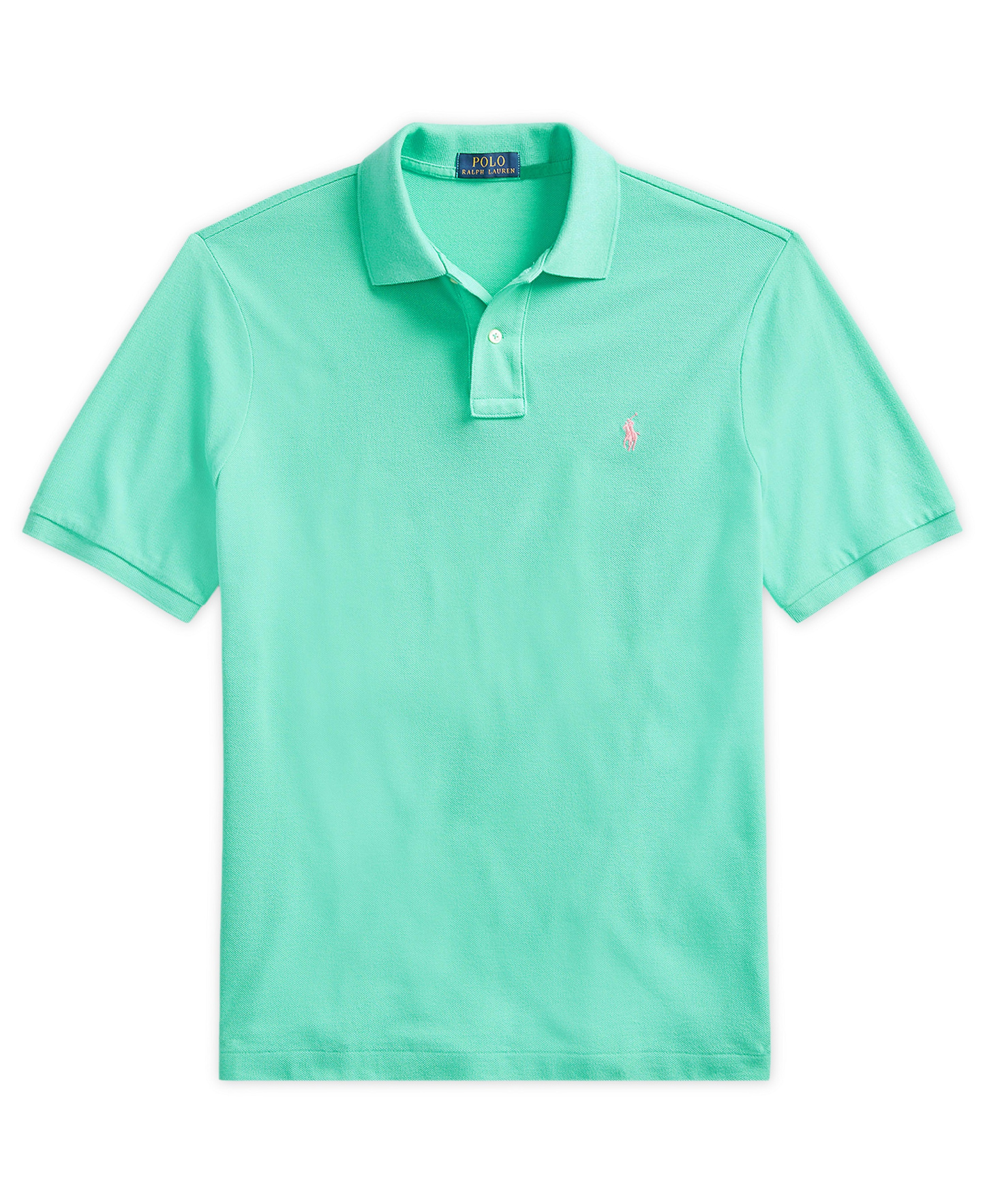 Polo Ralph Lauren Men's Custom Slim-Fit Mesh Polo Shirt - Sunset Green