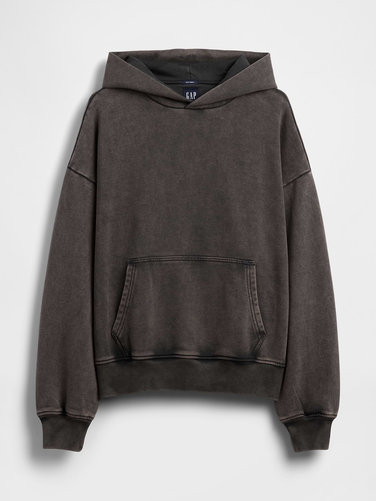 Adult Heavyweight Oversized Hoodie - Black wash