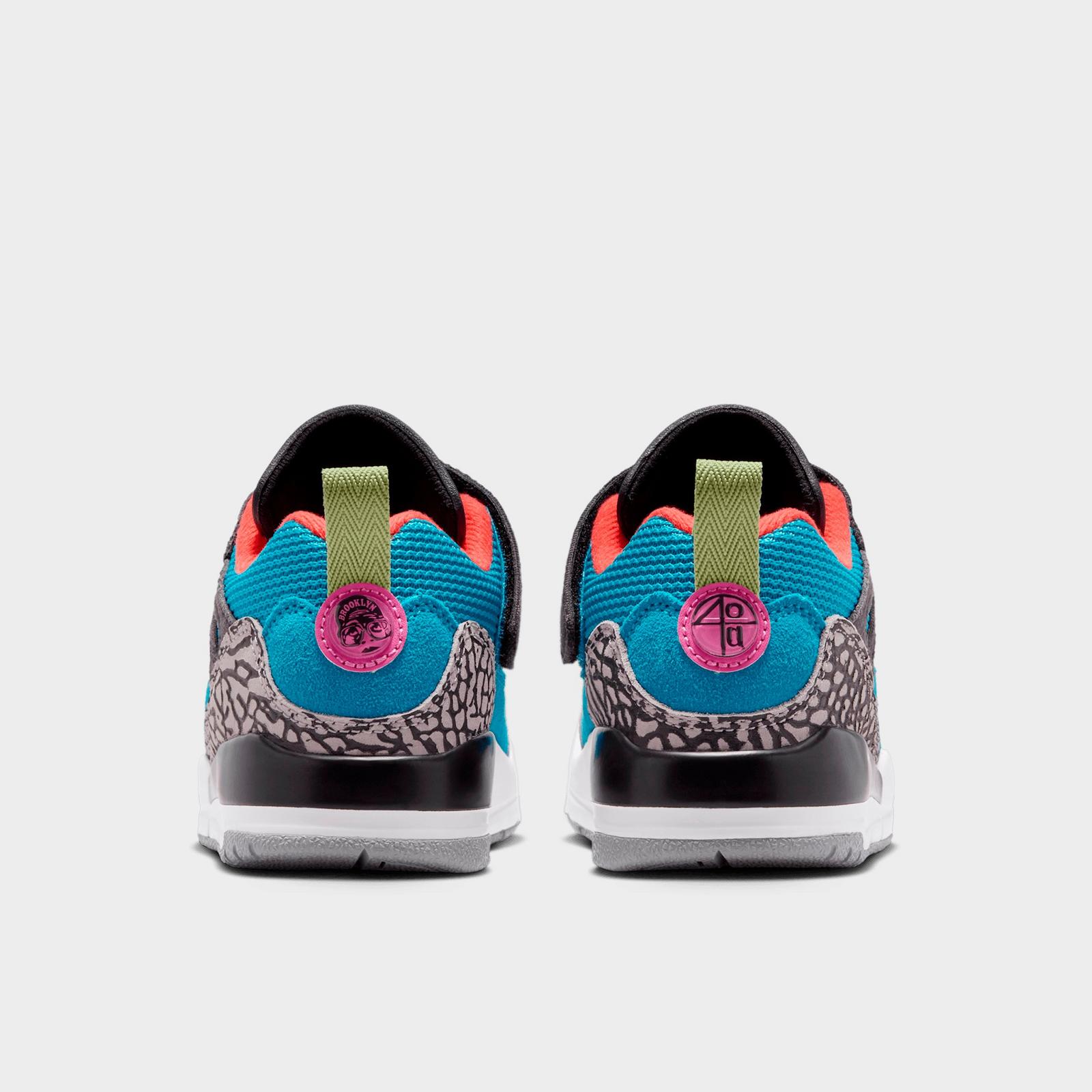 Little Kids' Jordan Spizike Low Casual Shoes - Neo Turquoise/Light Crimson/Cosmic Fuchsia/Vivid Green - view 4