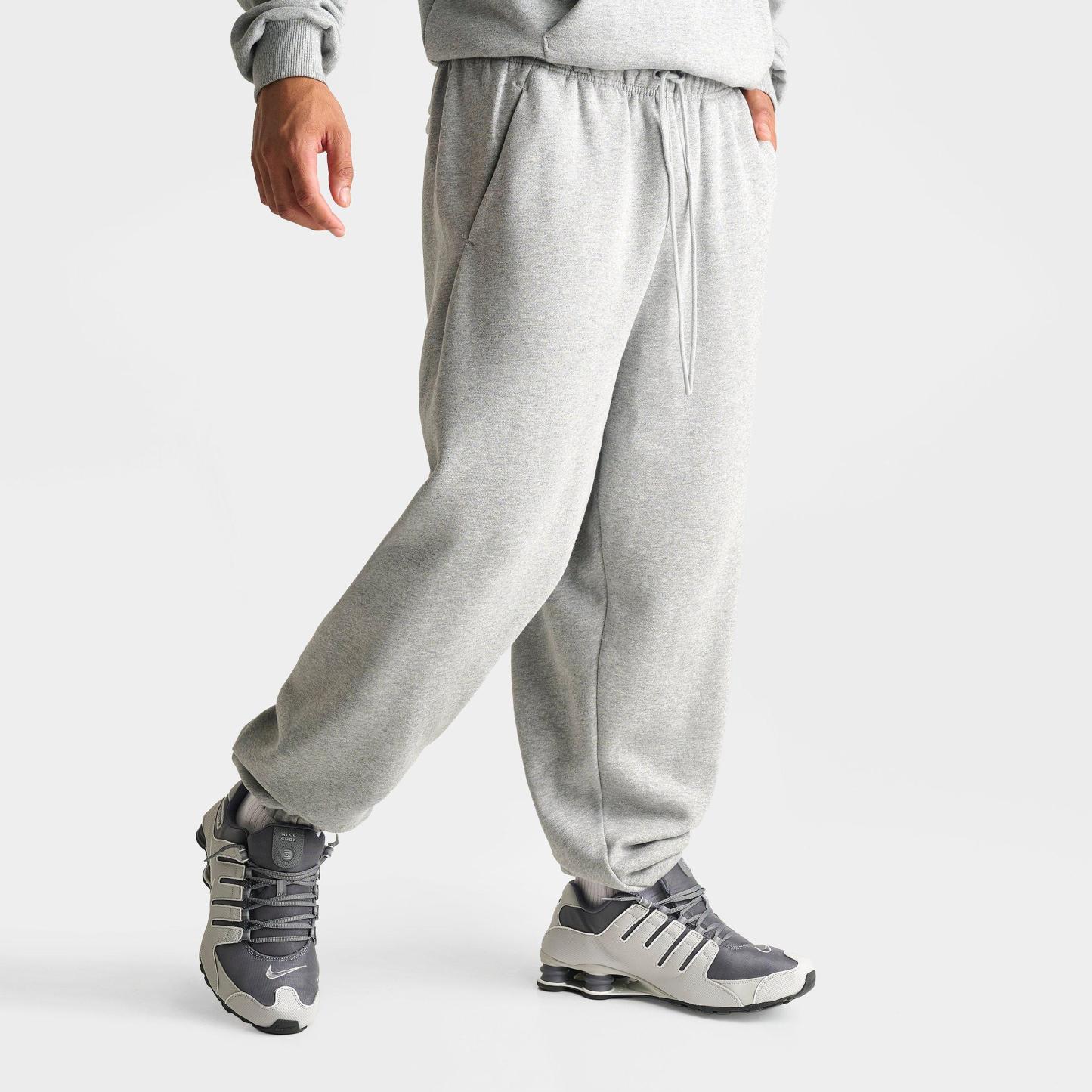 Men's Nithtke Solo Swoosh Cuffed Sweatpants - Dark Grey Heather/Sail